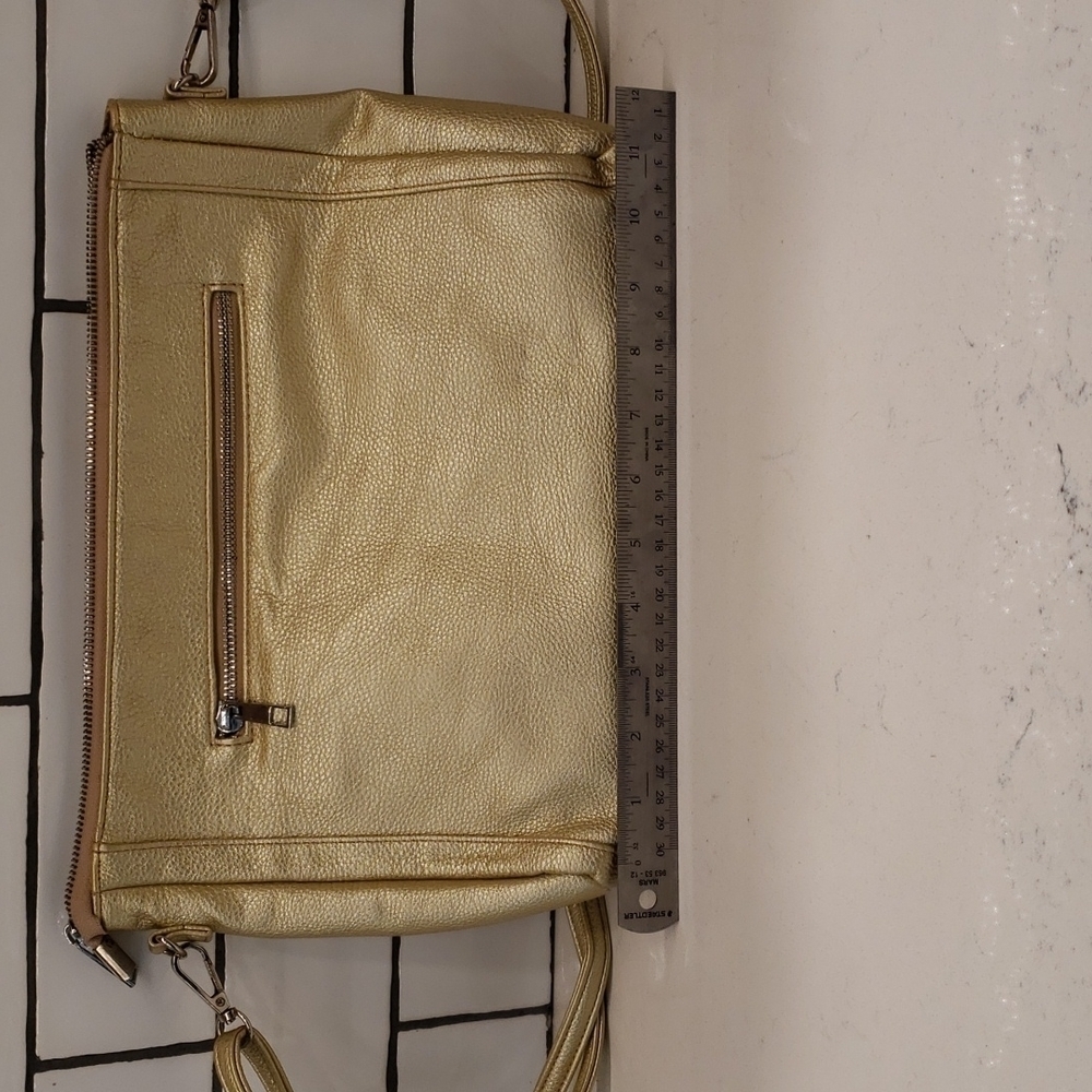 mms Gold Clutch Shoulder Bag - Picture 3 of 8
